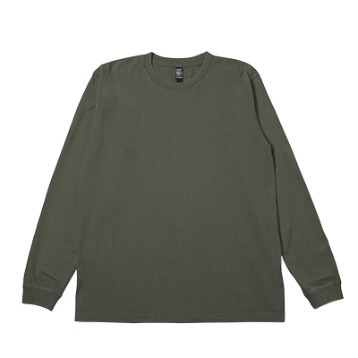 D-FACTORY 6.6oz ヴィンテージ長袖Tシャツ（1.6インチリブ
